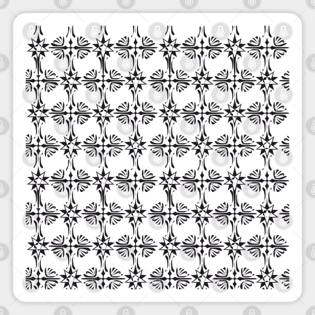 Monochrome Pattern Magnet by ilhnklv